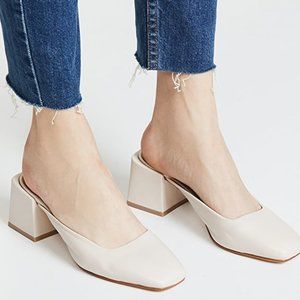 NWT LOQ Vale Block Heel Nude Mules Size 7